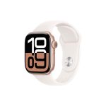 Apple Watch S10 in Rose Gold Aluminum with Light Blush Sport Band