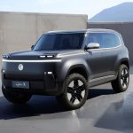 MG Cyber X electric SUV in futuristic silver finish